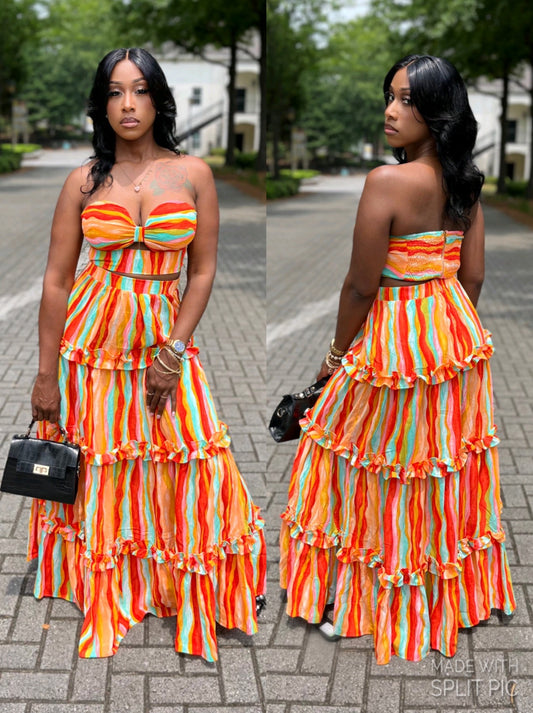 “Island Girl” Two Piece Skirt Set