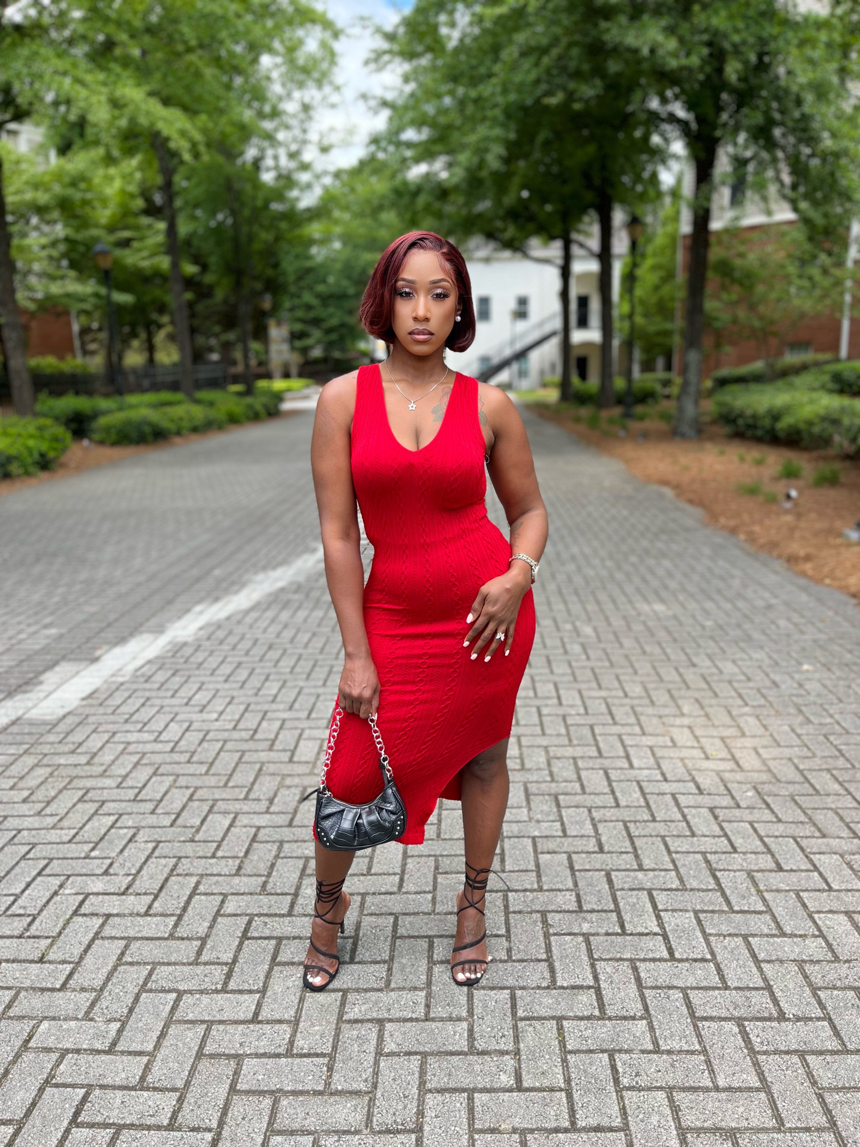 Lady In Red Dress – 1Physique Boutique